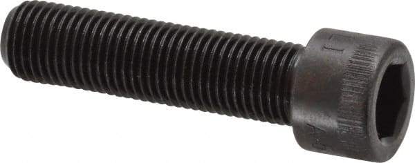 Made in USA - 3/8-24 UNF Hex Socket Drive, Socket Cap Screw - Alloy Steel, Black Oxide Finish, Fully Threaded, 1-1/2" Length Under Head - Industrial Tool & Supply