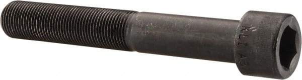 Made in USA - 3/8-24 UNF Hex Socket Drive, Socket Cap Screw - Alloy Steel, Black Oxide Finish, Partially Threaded, 3" Length Under Head - Industrial Tool & Supply