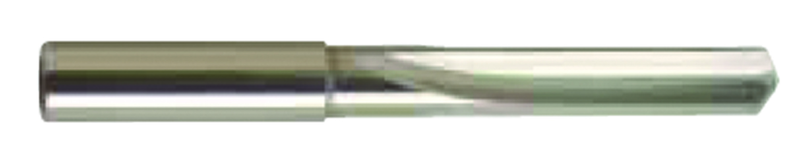 6mm Dia. - Carbide Straight Flute 4XD Drill-130Â° 4-Facet Point-Coolant-Bright - Industrial Tool & Supply