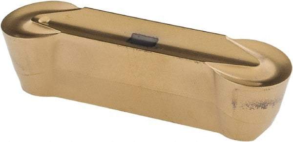 Iscar - 840GDMA Grade IC507, 8mm Cutting Width Carbide Grooving Insert - 4mm Max Depth of Cut, Neutral, 4mm Corner Radius, TiCN/TiN Finish - Industrial Tool & Supply