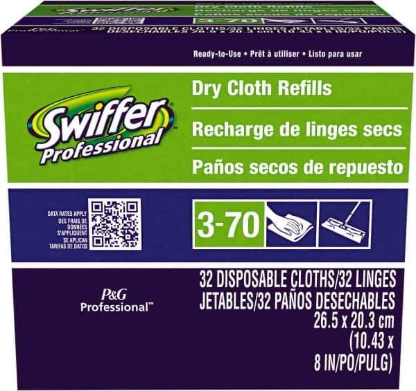Swiffer - White Mop Refill - 8" Long x 10-5/8" Wide Head, Microfiber Head - Industrial Tool & Supply