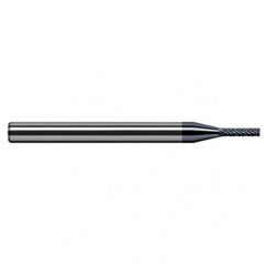 Miniature End Mills - Deburring End Mill - 0.0310″ (1/32″) Cutter Diameter × 0.0930″ (3/32″) Length of Cut Carbide Deburring Square End Mill, 6 RH Teeth, 3 LH Teeth, AlTiN Coated - Industrial Tool & Supply