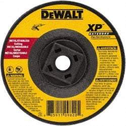 DeWALT - 24 Grit, 7" Wheel Diam, Type 27 Depressed Center Wheel - Zirconia Alumina, Resinoid Bond, 8,700 Max RPM - Industrial Tool & Supply