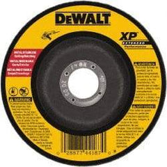 DeWALT - 24 Grit, 6" Wheel Diam, 3/32" Wheel Thickness, Type 27 Depressed Center Wheel - Zirconia Alumina, Resinoid Bond, 10,100 Max RPM - Industrial Tool & Supply