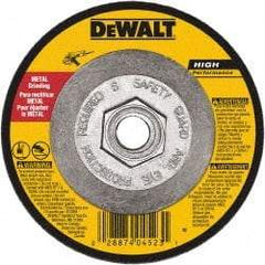 DeWALT - 24 Grit, 6" Wheel Diam, 3/32" Wheel Thickness, Type 27 Depressed Center Wheel - Aluminum Oxide, Resinoid Bond, 10,100 Max RPM - Industrial Tool & Supply