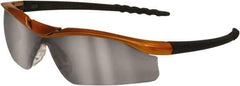 MCR Safety - Indoor/Outdoor Clear Mirror Lenses, Framed Safety Glasses - Anti-Fog, Scratch Resistant, Size Universal, Wrap Around - Industrial Tool & Supply