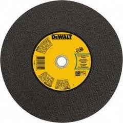 DeWALT - 14" 24 Grit Silicon Carbide Cutoff Wheel - 1/8" Thick, 20mm Arbor, 5,500 Max RPM, Use with Gas Powered Saws - Industrial Tool & Supply