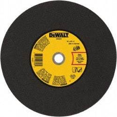 DeWALT - 14" 24 Grit Aluminum Oxide Cutoff Wheel - 1/8" Thick, 1" Arbor, 5,500 Max RPM, Use with Gas Powered Saws - Industrial Tool & Supply