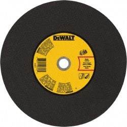 DeWALT - 14" 24 Grit Aluminum Oxide Cutoff Wheel - 1/8" Thick, 20mm Arbor, 5,500 Max RPM, Use with Gas Powered Saws - Industrial Tool & Supply