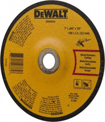 DeWALT - 60 Grit, 7" Wheel Diam, 7/8" Arbor Hole, Type 27 Depressed Center Wheel - Aluminum Oxide, Diamond Matrix Bond, 8,700 Max RPM, Compatible with Angle Grinder - Industrial Tool & Supply