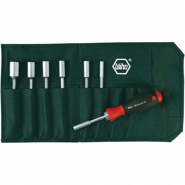 Wiha - 8 Piece, 3/16 to 1/2" Nut Driver Set - Standard Shaft, Cushion Grip Handle - Industrial Tool & Supply