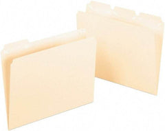 Pendaflex - 8-1/2 x 11", Letter Size, Manila, File Folders with Top Tab - 11 Point Stock, 1/3 Tab Cut Location - Industrial Tool & Supply