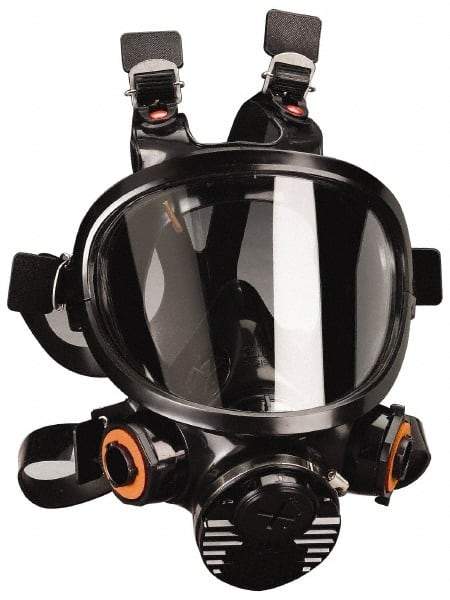 3M - Series 7800S, Size M Full Face Respirator - 6-Point Suspension, Bayonet & DIN Connection - Industrial Tool & Supply