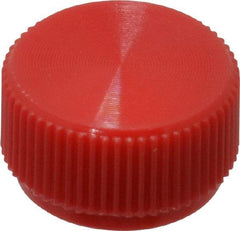 Made in USA - Knurled Plastic Thumb Screw - 1/2" OAL, 3/8" Head Diam x 3/16" Head Height - Industrial Tool & Supply