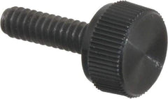 Made in USA - #6-32 Knurled Shoulder Steel Thumb Screw - 1/2" OAL, 3/8" Head Diam - Industrial Tool & Supply