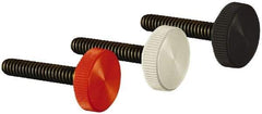 Made in USA - #8-32 Knurled Shoulder Steel Thumb Screw - 1/2" OAL, 1/2" Head Diam - Industrial Tool & Supply