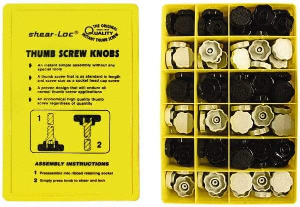 Made in USA - 150 Piece, Screw Assortment - Rosette Head - Industrial Tool & Supply