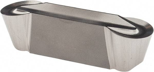 Iscar - 8040GIDA Grade IC20, 8mm Cutting Width Diamond Tipped Grooving Insert - 4mm Max Depth of Cut, Neutral, 0.1575" Corner Radius, Uncoated - Industrial Tool & Supply