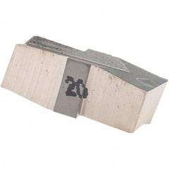 Iscar - 348020GIP Grade IC20, 3.48mm Cutting Width Carbide Grooving Insert - 13mm Max Depth of Cut, Neutral, 0.2mm Corner Radius, Uncoated - Industrial Tool & Supply