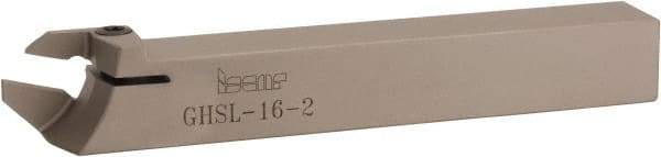 Iscar - GHS, External, Left Hand, 1.26" Max Depth of Cut, 2.2 to 3.15mm Groove Width, Indexable Grooving Tool Holder - GIG, GIM, GIP, TIP Insert Compatibility, 16mm Shank Height, 16mm Shank Width, 120mm OAL - Industrial Tool & Supply