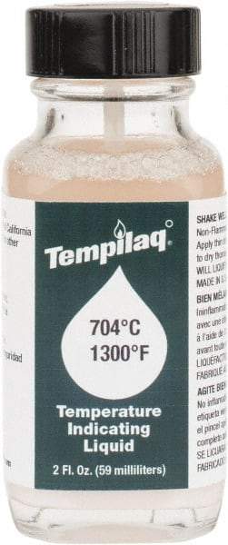 Tempil - 1,300°F Temp Indicating Liquid - 2 Ounce Container, 704°C - Industrial Tool & Supply