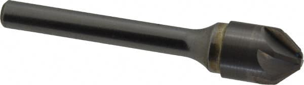 SGS - 1/2" Head Diam, 1/4" Shank Diam, 6 Flute 82° Solid Carbide Countersink - Industrial Tool & Supply