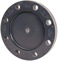 Value Collection - 6" Pipe, 11" OD, PVC Blind Pipe Flange - Schedule 80, Gray - Industrial Tool & Supply
