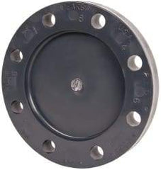 Value Collection - 6" Pipe, 11" OD, PVC Blind Pipe Flange - Schedule 80, Gray - Industrial Tool & Supply