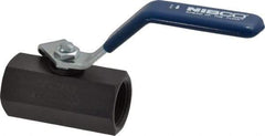 NIBCO - 3/4" Pipe, Carbon Steel Standard Ball Valve - 1 Piece, Inline - One Way Flow, FNPT x FNPT Ends, Lever Handle, 2,000 WOG - Industrial Tool & Supply