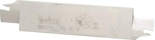 Iscar - 1.2598" Blade Height, 0.2047" Blade Width, 5.9055" OAL, Right Hand Cut, Double End Indexable Cut-Off Blade - 20mm Max Depth of Cut, SGFFH Blade, Self Grip Series - Industrial Tool & Supply