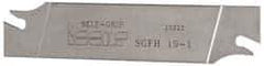 Iscar - 3/4" Blade Height, 0.0472" Blade Width, 3.3858" OAL, Right Hand Cut, Double End Indexable Cut-Off Blade - SGFH Blade, Self Grip Series - Industrial Tool & Supply