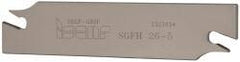 Iscar - 1.0236" Blade Height, 0.1575" Blade Width, 4.3307" OAL, Right Hand Cut, Single End Indexable Cut-Off Blade - SGFH Blade, Self Grip Series - Industrial Tool & Supply