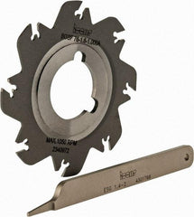 Iscar - Arbor Hole Connection, 0.049" Cutting Width, 0.7" Depth of Cut, 3" Cutter Diam, 1" Hole Diam, 8 Tooth Indexable Slotting Cutter - SGSF Toolholder, GSFN, GSFU Insert - Industrial Tool & Supply