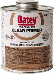 Oatey - 32 oz All Purpose Primer/Cleaner - Clear, Use with PVC - Industrial Tool & Supply