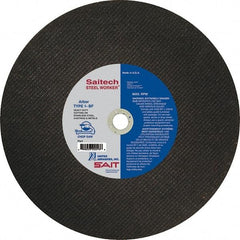 Sait - 16" Ceramic Cutoff Wheel - 3/32" Thick, 1" Arbor, 3,700 Max RPM, Use with Chop Saws - Industrial Tool & Supply