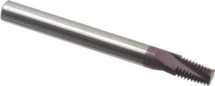 Carmex - 1/8-27 NPTF, 1/4" Cutting Diam, 3 Flute, Solid Carbide Helical Flute Thread Mill - Internal/External Thread, 0.39" LOC, 2-1/2" OAL, 1/4" Shank Diam - Industrial Tool & Supply