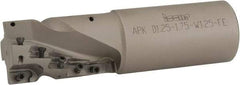 Iscar - 1-1/4" Cut Diam, 1.86" Max Depth of Cut, 1-1/4" Shank Diam, 4-1/2" OAL, Indexable Square Shoulder End Mill - AP.T 1003.. Inserts, Weldon Shank, 90° Lead Angle, Series Helimill - Industrial Tool & Supply