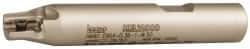 Iscar - 3/8" Cut Diam, 0.394" Max Depth of Cut, 1/2" Shank Diam, 3" OAL, Indexable Square Shoulder End Mill - AP..1003.., HM90 AP..1003.. Inserts, Weldon Shank, 90° Lead Angle, Series Heli2000 - Industrial Tool & Supply