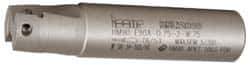 Iscar - 3/4" Cut Diam, 0.394" Max Depth of Cut, 3/4" Shank Diam, 3.38" OAL, Indexable Square Shoulder End Mill - AP..1003.., HM90 AP..1003.. Inserts, Weldon Shank, 90° Lead Angle, Series Heli2000 - Industrial Tool & Supply