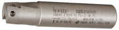 Iscar - 3/4" Cut Diam, 0.394" Max Depth of Cut, 3/4" Shank Diam, 3.38" OAL, Indexable Square Shoulder End Mill - AP..1003.., HM90 AP..1003.. Inserts, Weldon Shank, 90° Lead Angle, Series Heli2000 - Industrial Tool & Supply