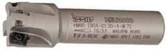Iscar - 1" Cut Diam, 0.394" Max Depth of Cut, 3/4" Shank Diam, 3.38" OAL, Indexable Square Shoulder End Mill - AP..1003.., HM90 AP..1003.. Inserts, Weldon Shank, 90° Lead Angle, Series Heli2000 - Industrial Tool & Supply