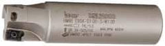 Iscar - 1" Cut Diam, 0.394" Max Depth of Cut, 1" Shank Diam, 3-3/4" OAL, Indexable Square Shoulder End Mill - AP..1003.., HM90 AP..1003.. Inserts, Weldon Shank, 90° Lead Angle, Series Heli2000 - Industrial Tool & Supply