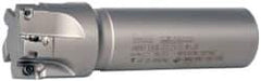 Iscar - 1-1/4" Cut Diam, 0.394" Max Depth of Cut, 1" Shank Diam, 4" OAL, Indexable Square Shoulder End Mill - AP..1003.., HM90 AP..1003.. Inserts, Weldon Shank, 90° Lead Angle, Series Heli2000 - Industrial Tool & Supply