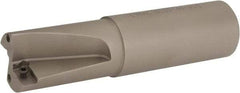 Iscar - 1" Cut Diam, 0.4" Max Depth of Cut, 1" Shank Diam, 4.02" OAL, Indexable Square Shoulder End Mill - AP.T 1003.. Inserts, Weldon Shank, 90° Lead Angle, Series Helimill - Industrial Tool & Supply