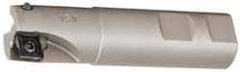 Iscar - 1" Cut Diam, 0.56" Max Depth of Cut, 1" Shank Diam, 4" OAL, Indexable Square Shoulder End Mill - AD..1505.., HM90 AD..1505 Inserts, Weldon Shank, 90° Lead Angle, Series Heli2000 - Industrial Tool & Supply