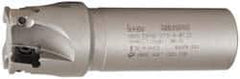 Iscar - 1-1/2" Cut Diam, 0.56" Max Depth of Cut, 1-1/4" Shank Diam, 4-1/2" OAL, Indexable Square Shoulder End Mill - AD..1505.., HM90 AD..1505 Inserts, Weldon Shank, 90° Lead Angle, Series Heli2000 - Industrial Tool & Supply