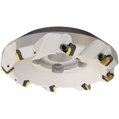 Iscar - 2" Cut Diam, 3/4" Arbor Hole, 0.23" Max Depth of Cut, 45° Indexable Chamfer & Angle Face Mill - 4 Inserts, SEKN/R 12... Insert, Right Hand Cut, 4 Flutes, Series F45E - Industrial Tool & Supply
