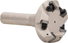 Iscar - 45° Lead Angle, 81.2mm Max Cut Diam, 63mm Min Cut Diam, 6.5mm Max Depth of Cut, Indexable Chamfer and Angle End Mill - 5 Inserts, SE.N/R 12.. Insert Style, 140mm Overall Length, Taper Shank - Industrial Tool & Supply