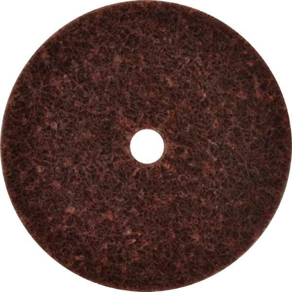 3M - 3" Diam, 1/4" Face Width, 3/8" Center Hole, Medium Grade, Aluminum Oxide Deburring Wheel - Unitized, Medium Density 5 Grade, 12,500 RPM - Industrial Tool & Supply