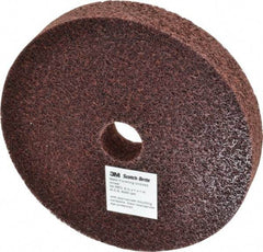 3M - 6" Diam, 1" Face Width, 1" Center Hole, Medium Grade, Aluminum Oxide Deburring Wheel - Unitized, Medium Density 5 Grade, 6,000 RPM - Industrial Tool & Supply
